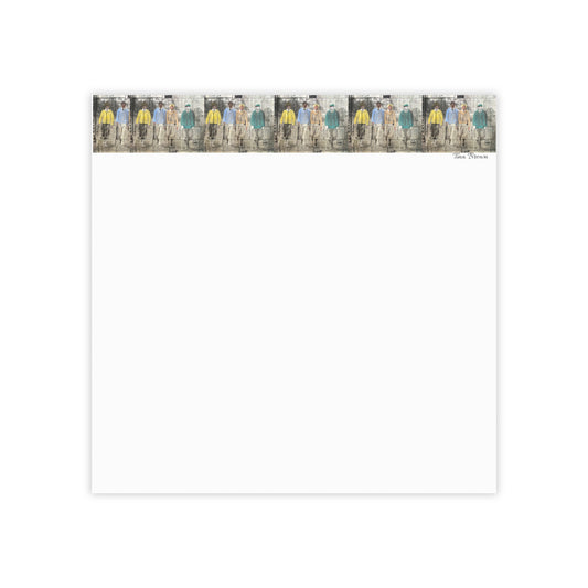 Vintage Golf Post-it® Note Pads with Colorful Designs | Perfect Gift