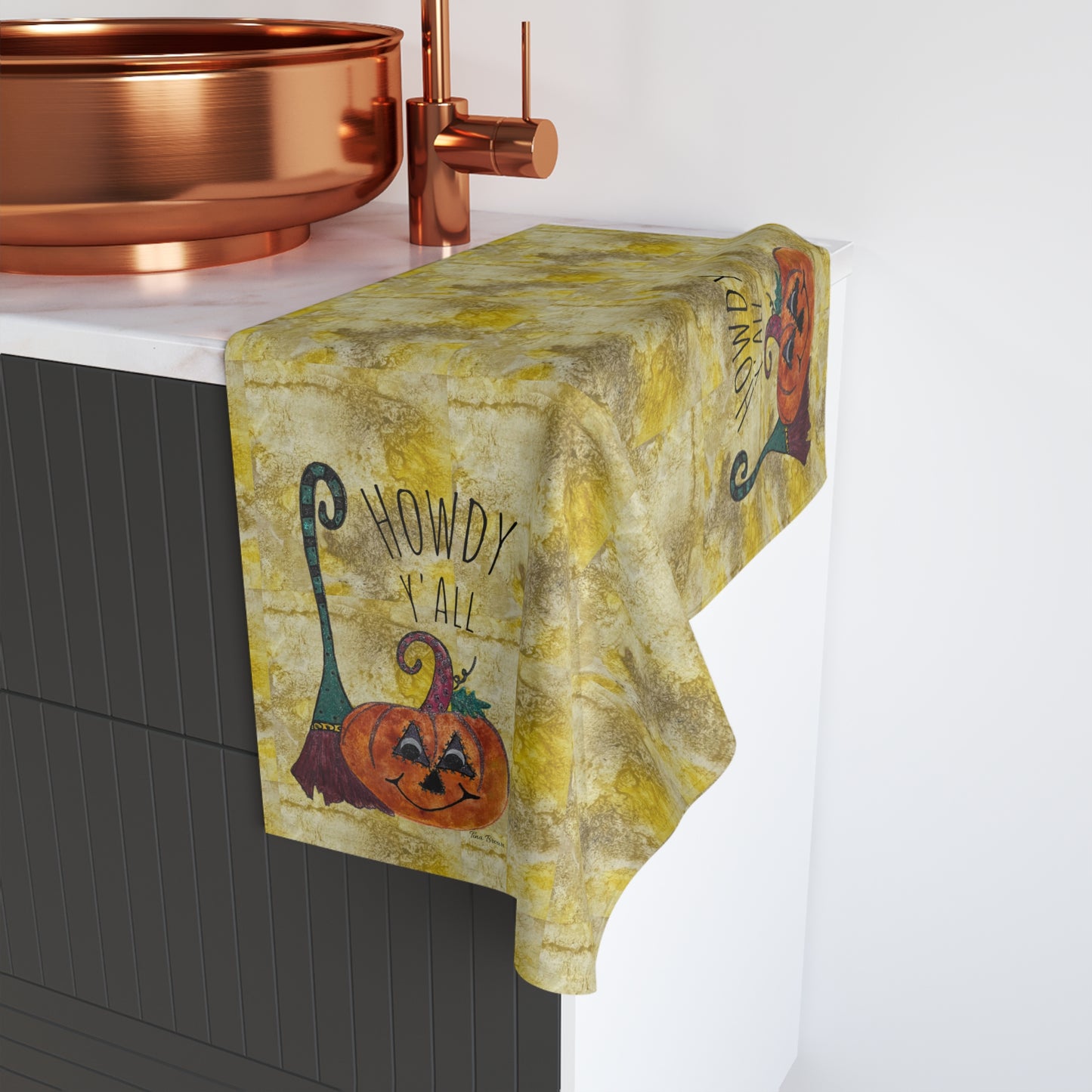 Fall Hand Towel, Autumn Decor, Halloween Kitchen Towel, Fall Home Accents,