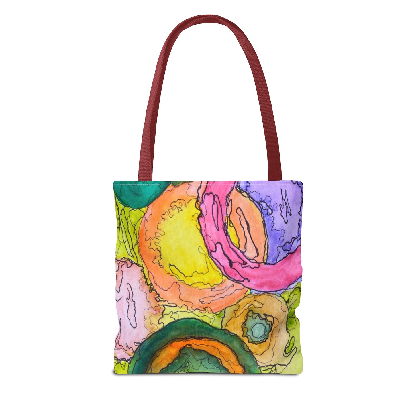 Vibrant Art Tote Bag - Colorful Messenger Bag, Eco-Friendly Shopping Bag,