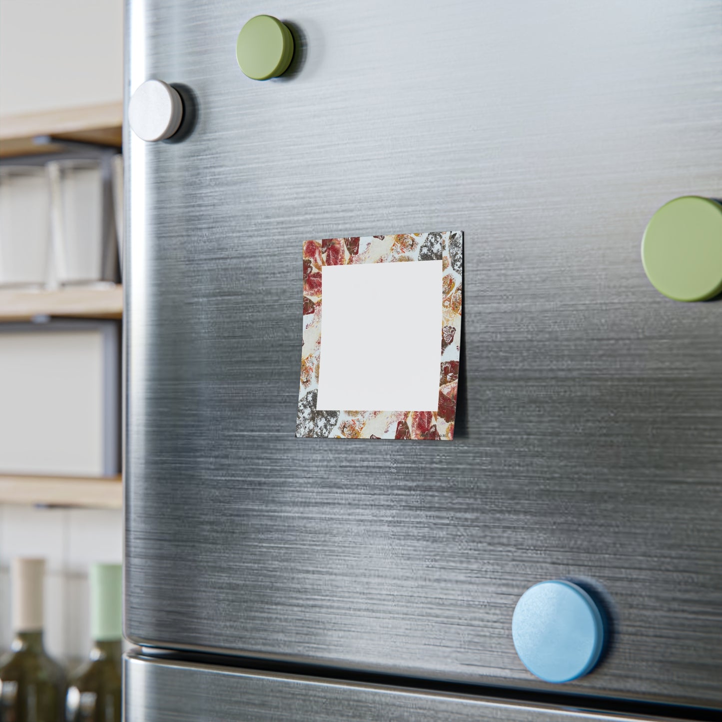 Red and Cream Floral Sticky Notes