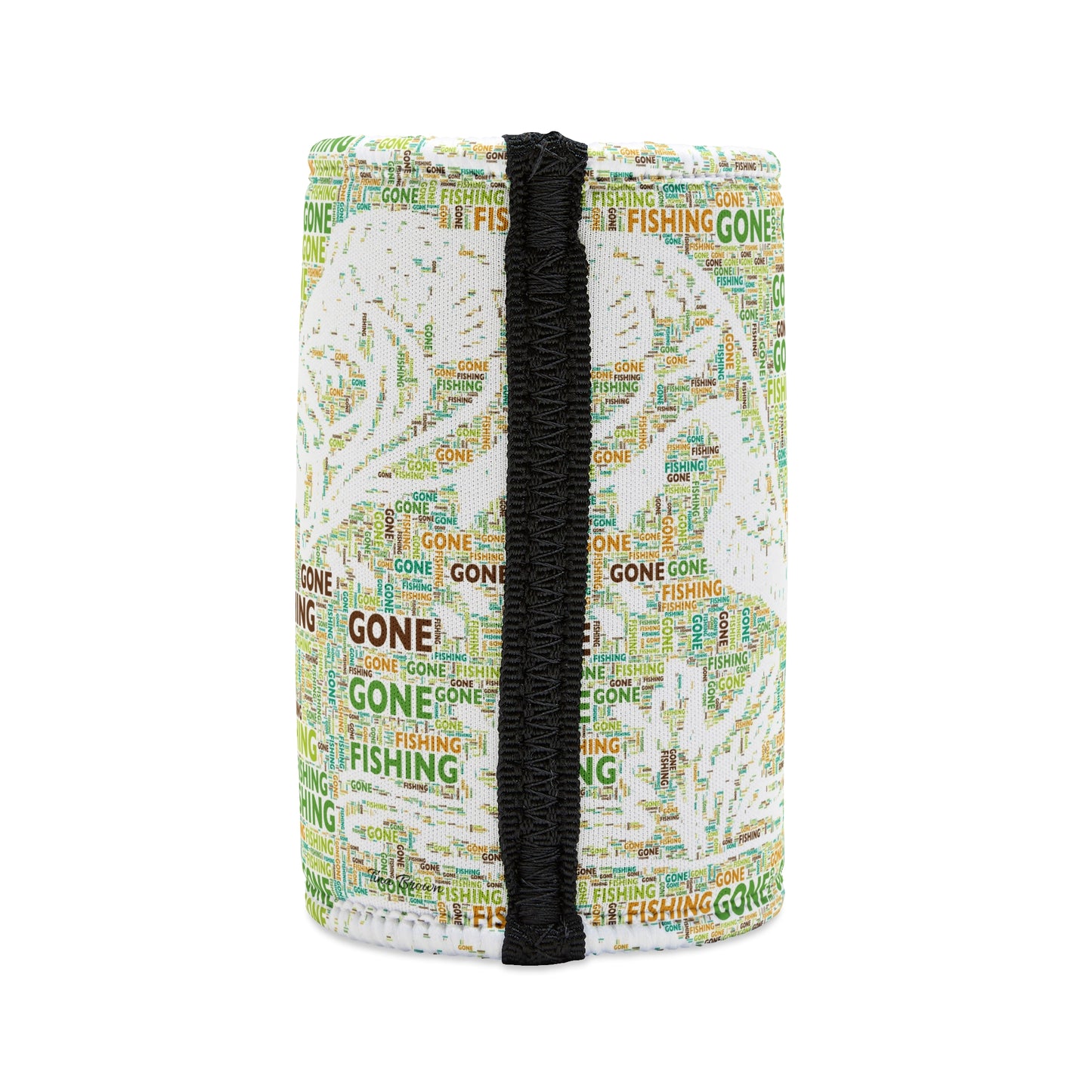 Copy of Bass Fishing Enthusiast Stubby Cooler - 'Gone Fishing' Design