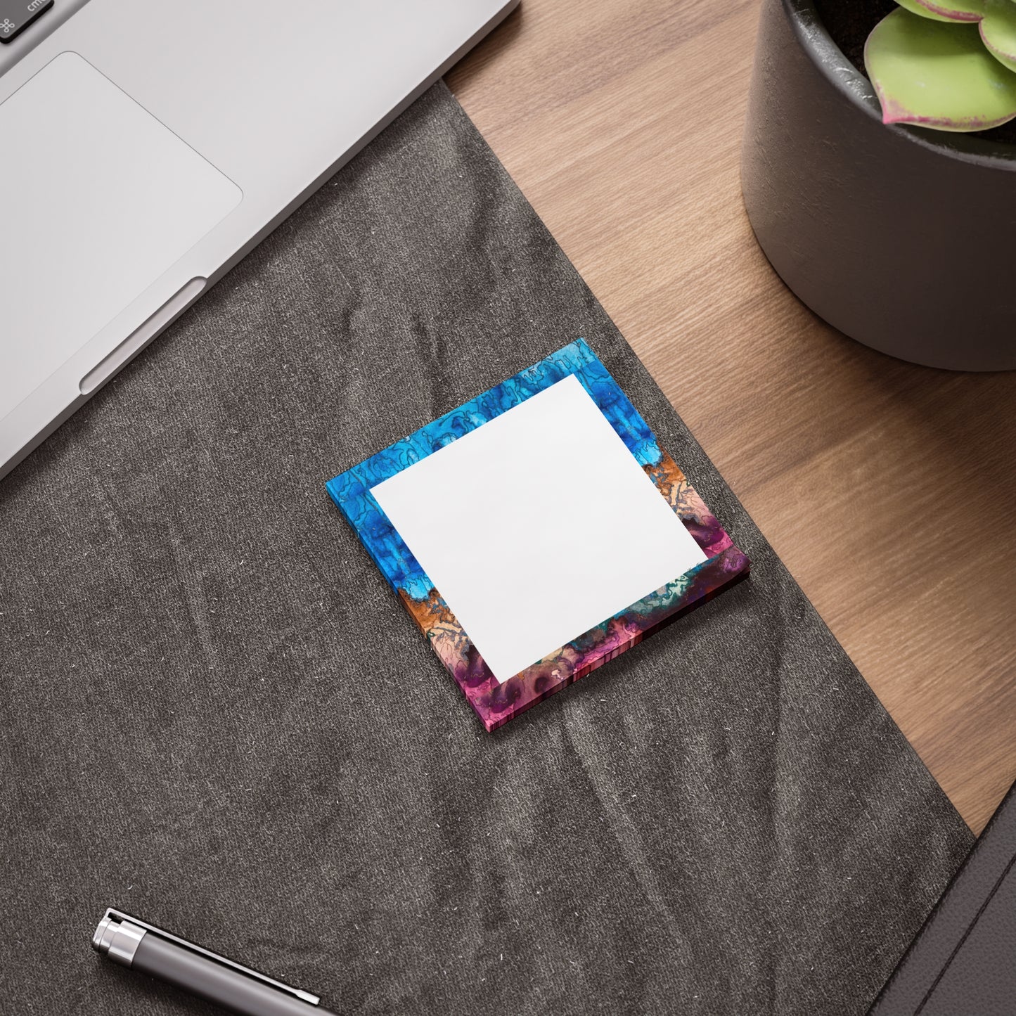 Colorful Desert Rain Abstract Post-it® Note Pads - Vibrant Sticky Notes