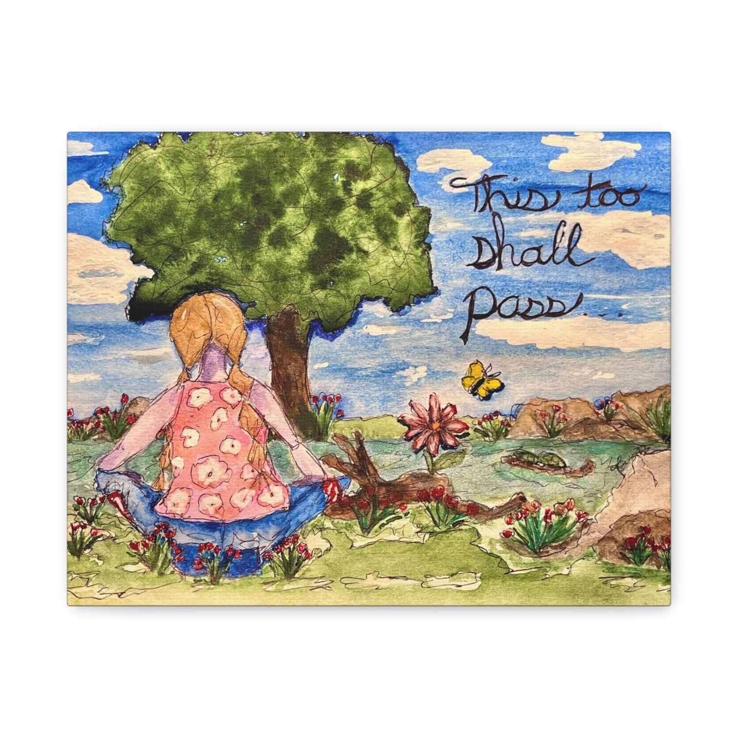 This To Shall Pass Art Print Matte Canvas, Stretched, 1.25"