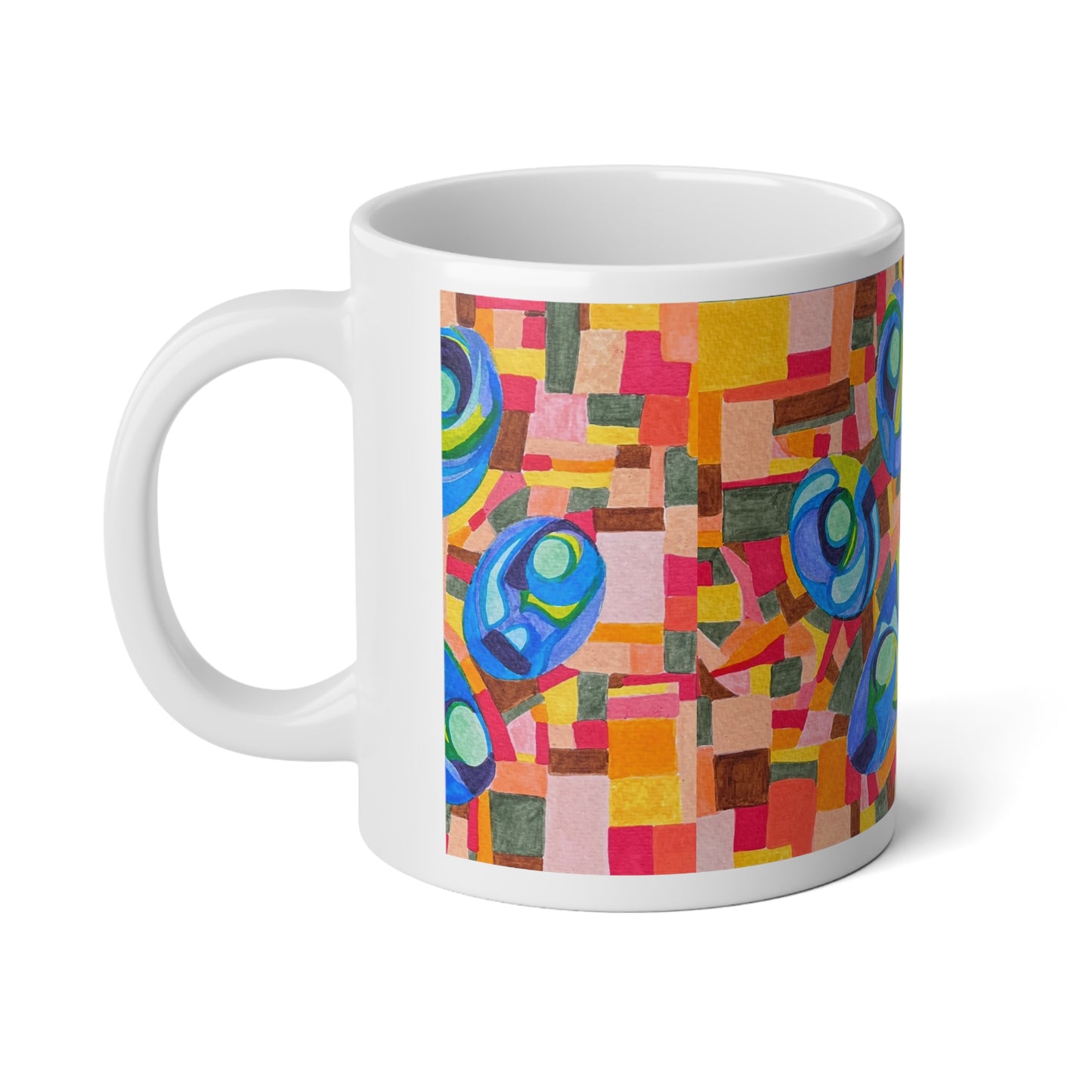 Colorful Paw Jumbo Mug, 20oz