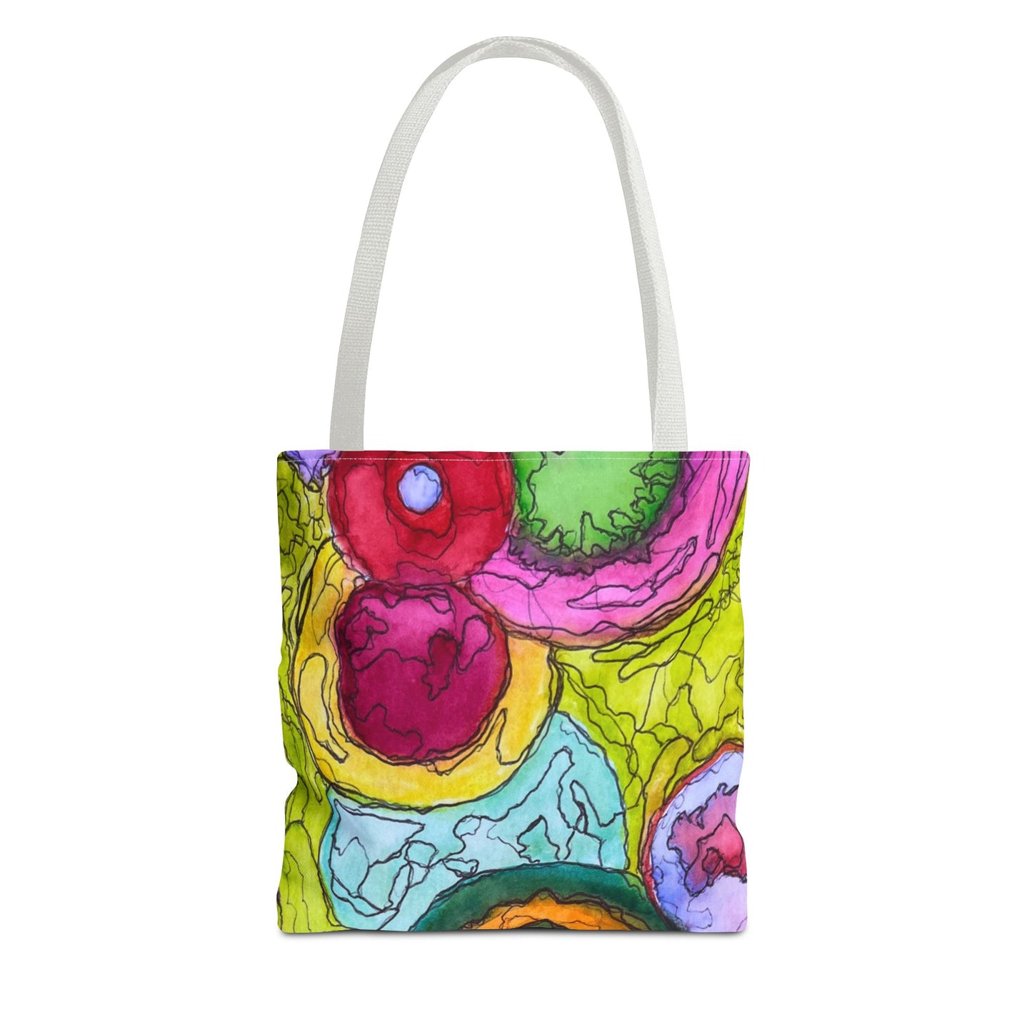 Vibrant Art Tote Bag - Colorful Messenger Bag, Eco-Friendly Shopping Bag,