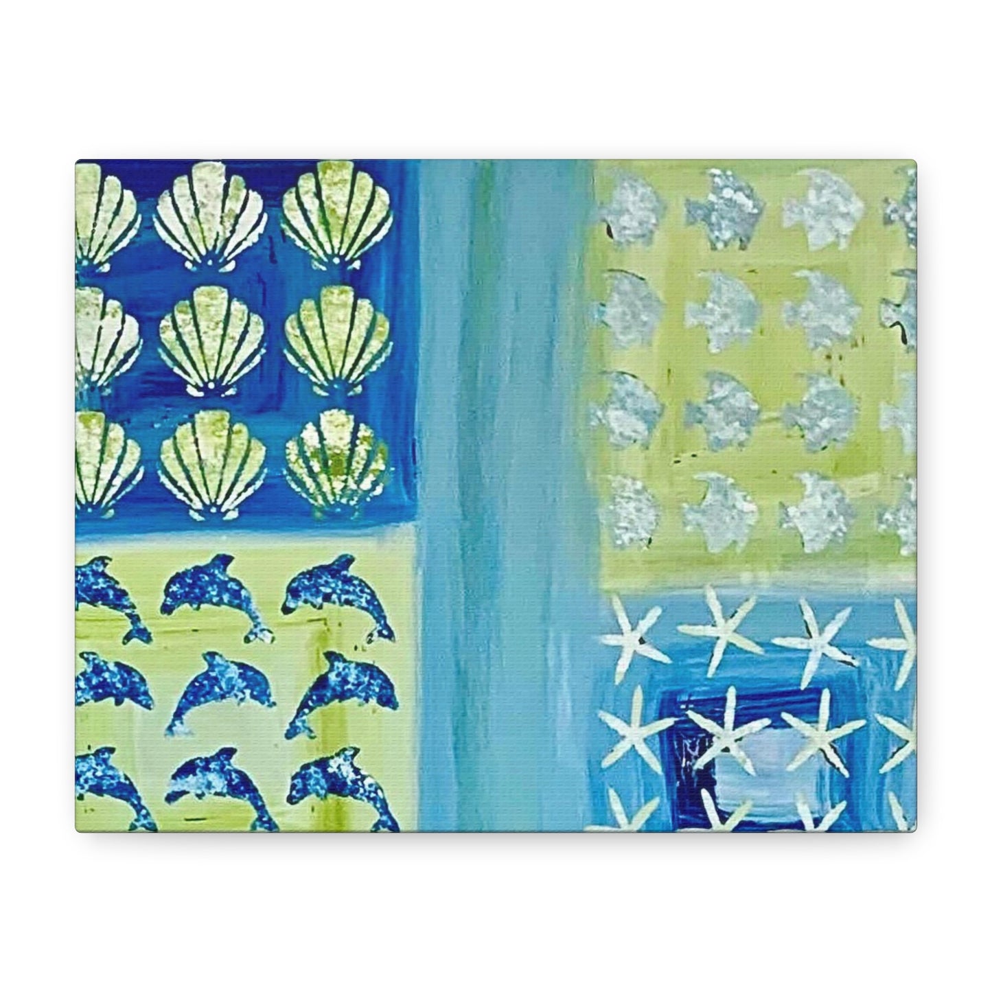 contemporary Coastal Art Print Matte Canvas, Stretched, 1.25"