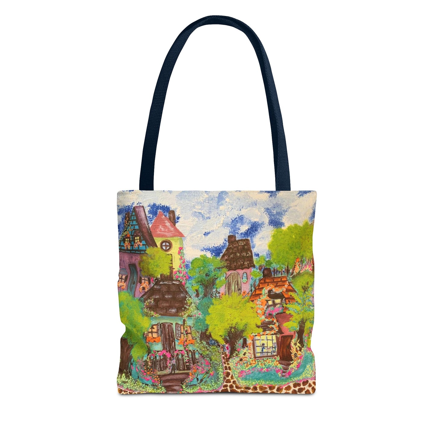 The Neighborhood Scene Tote Bag - Eco-Friendly Shopping Bag for Garden Lovers