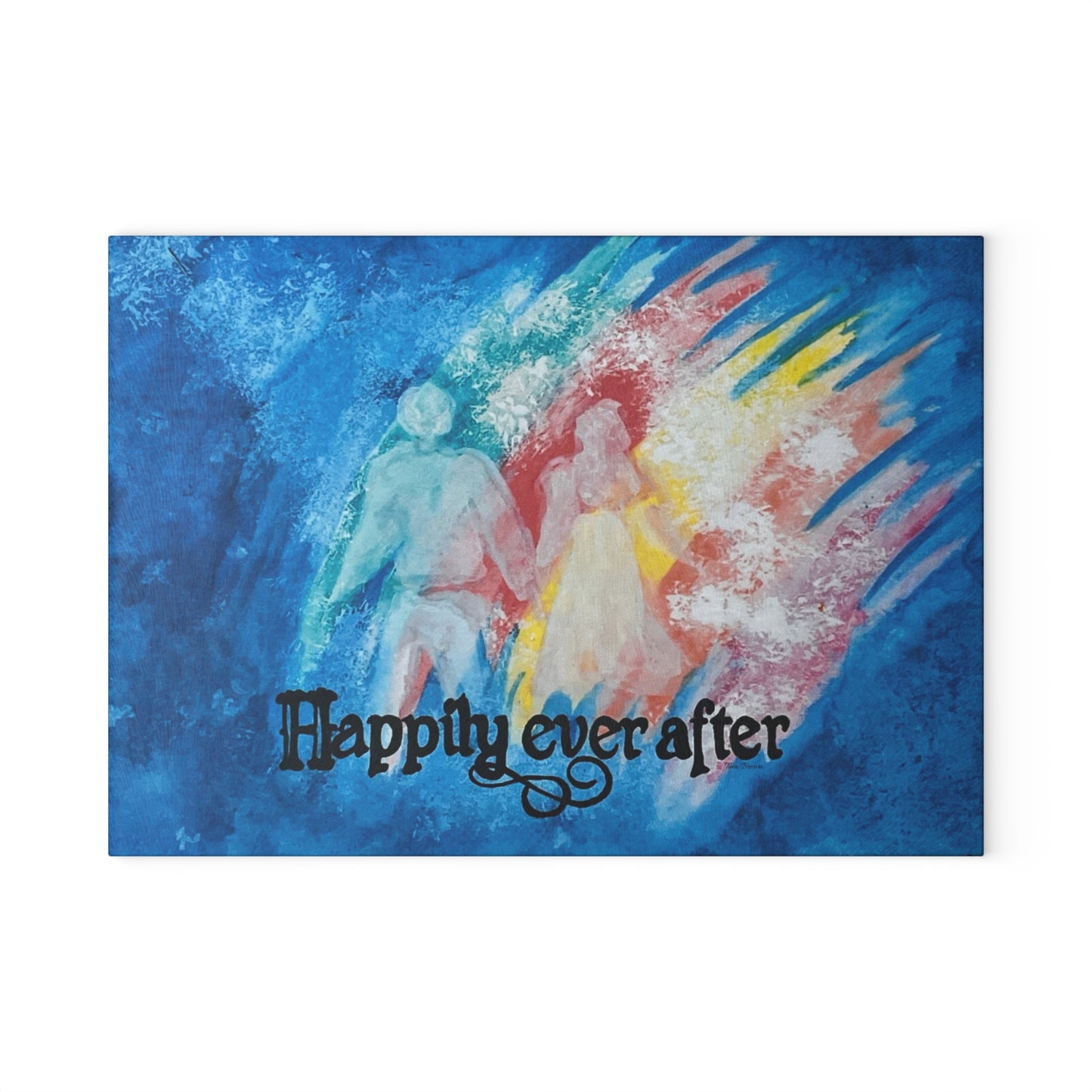 Romantic Glass Cutting Board | Happily Ever After Kitchen Decor, Wedding Gift, Engagement Present, Home Cooking Essentials, [...]