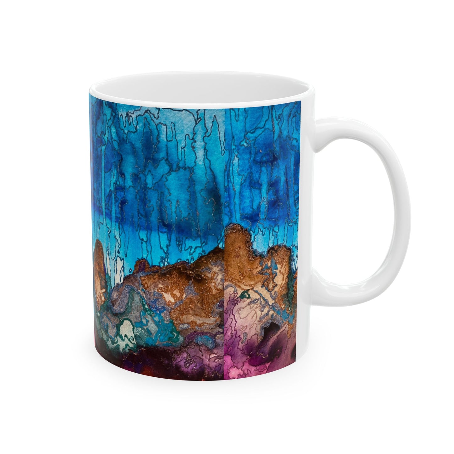 Desert Inspired Ceramic Mug | 11oz | western Desert