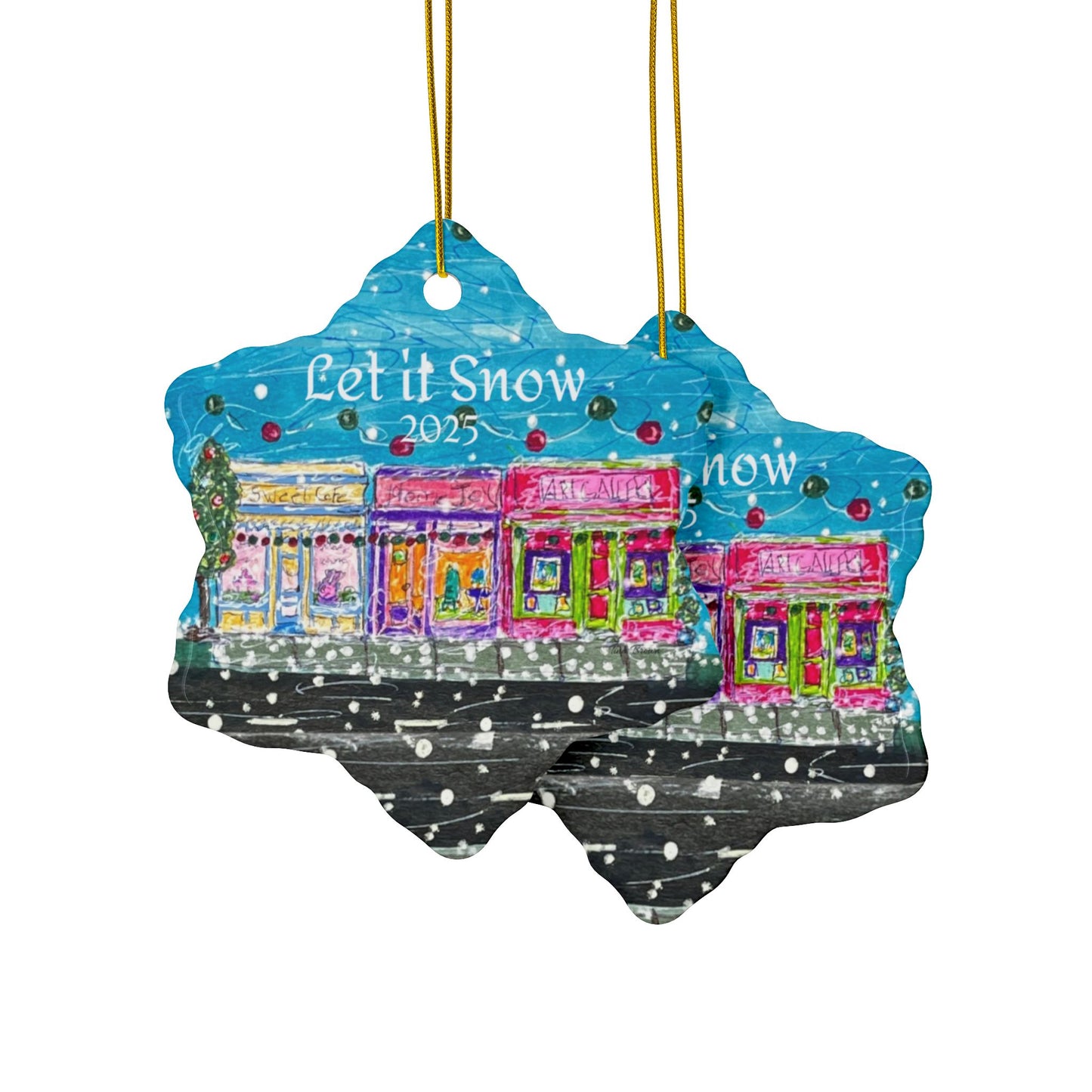 Snowy Village Ornament