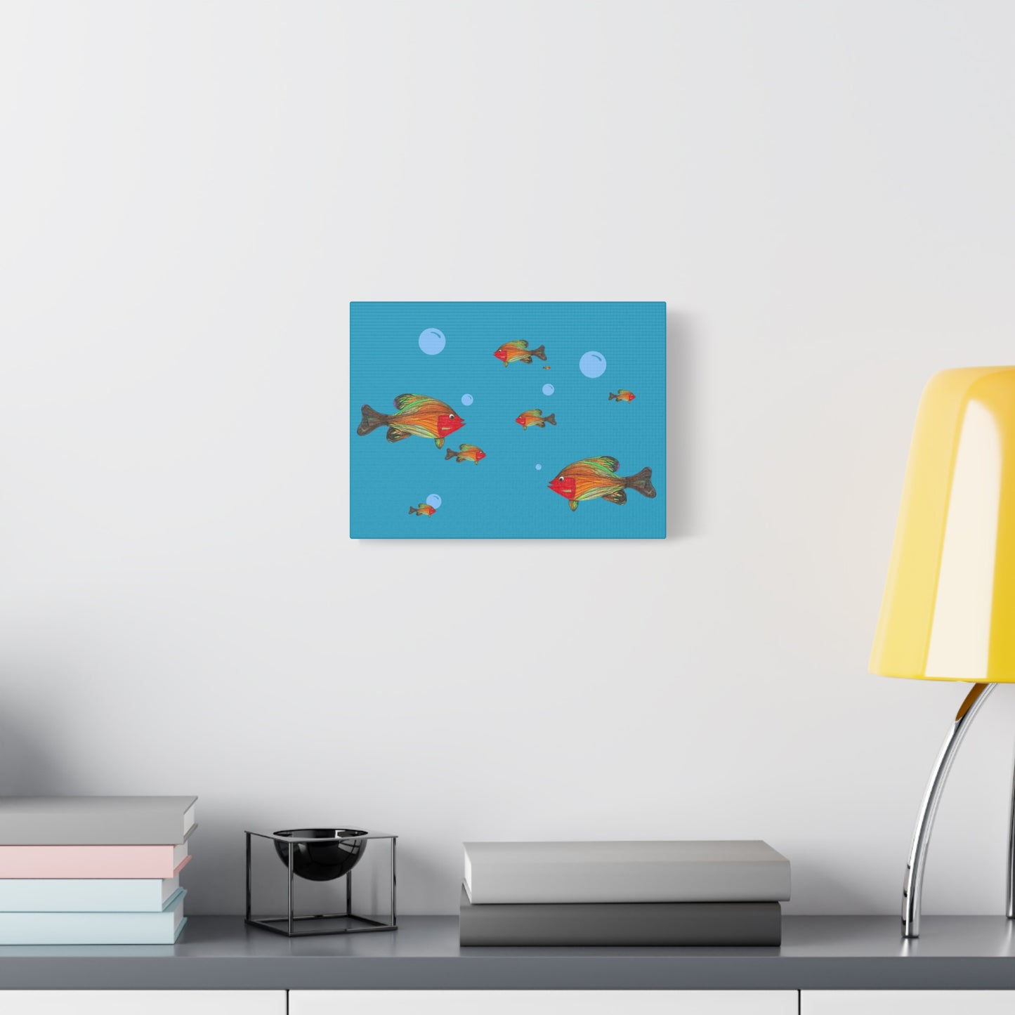 Colorful Fish Canvas Wall Art - Vibrant Tropical Underwater Scene