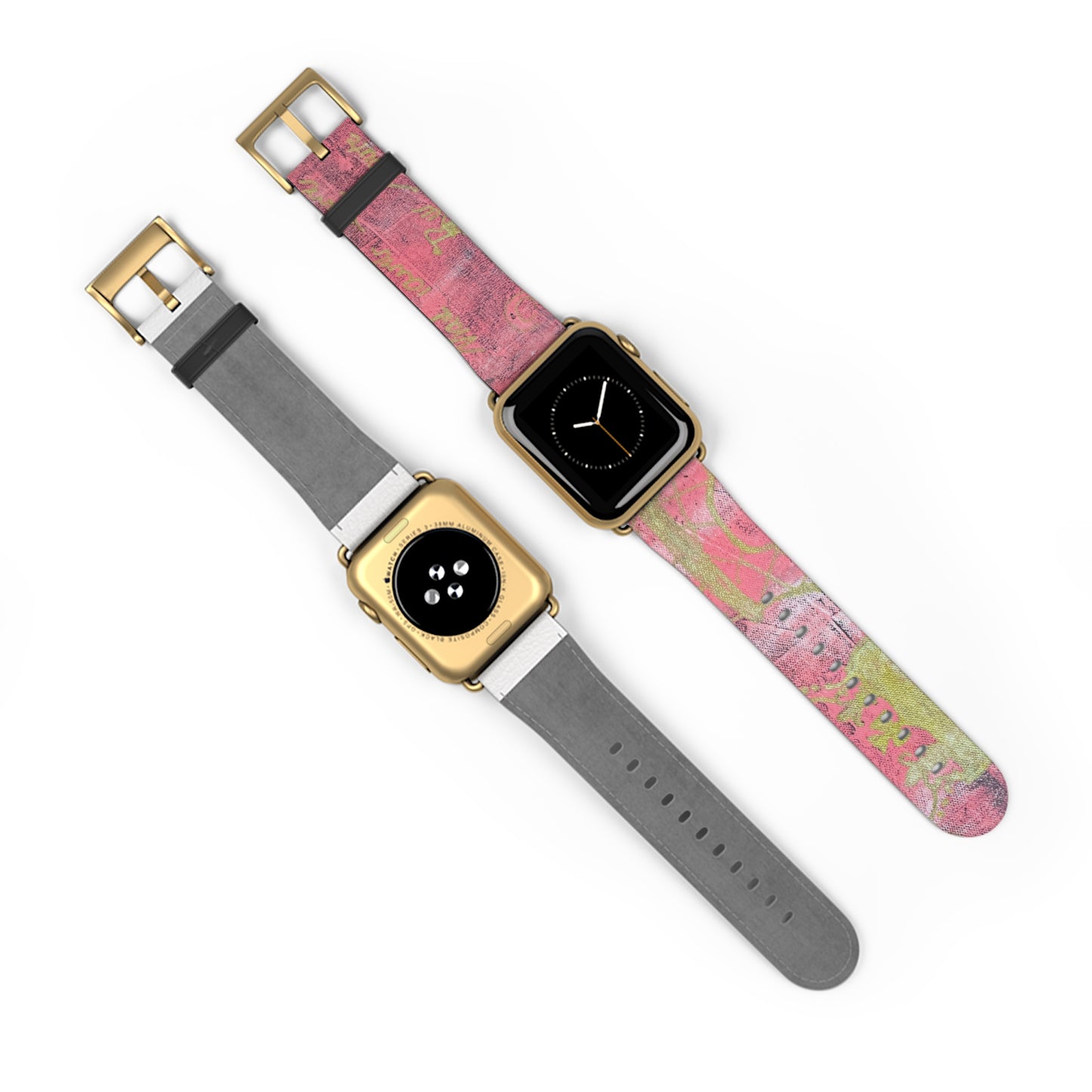 Paris Faux Leather Apple Watch Band - Trendy Accessory for Fashion Lovers