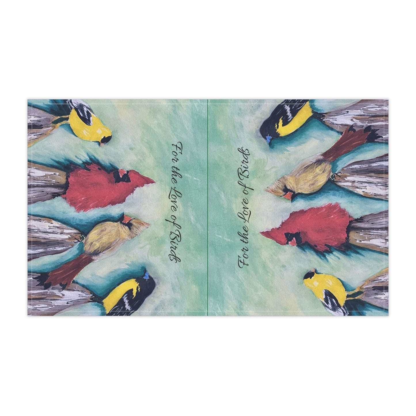 Birds on the Fence Tea Towel