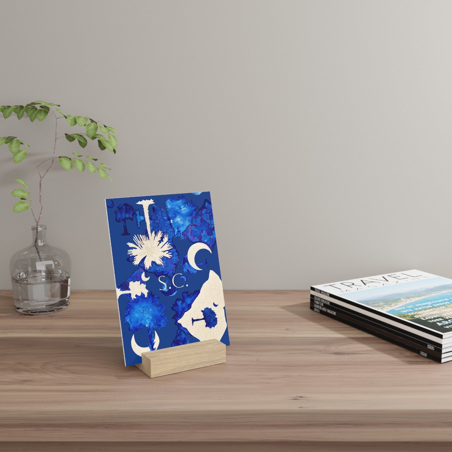 Elegant South Carolina Gallery Board with Stand for Home Decor