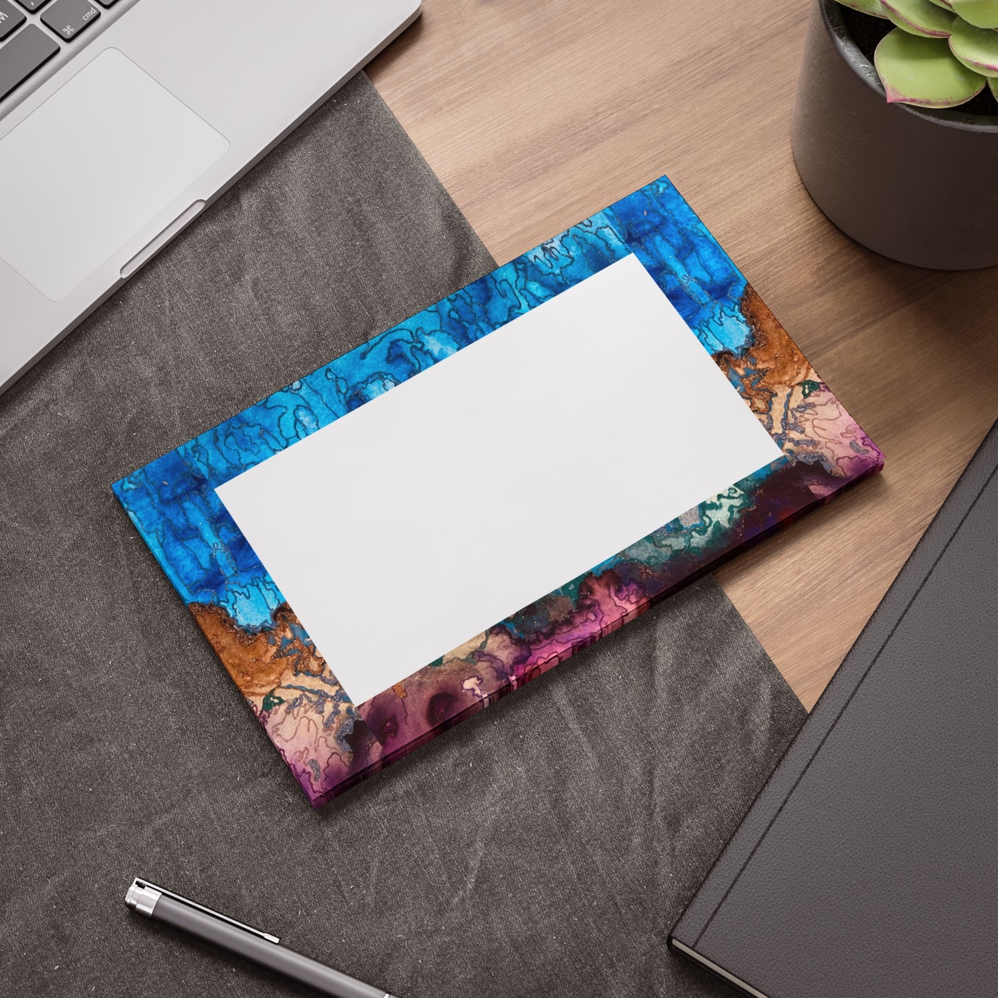 Colorful Desert Rain Abstract Post-it® Note Pads - Vibrant Sticky Notes