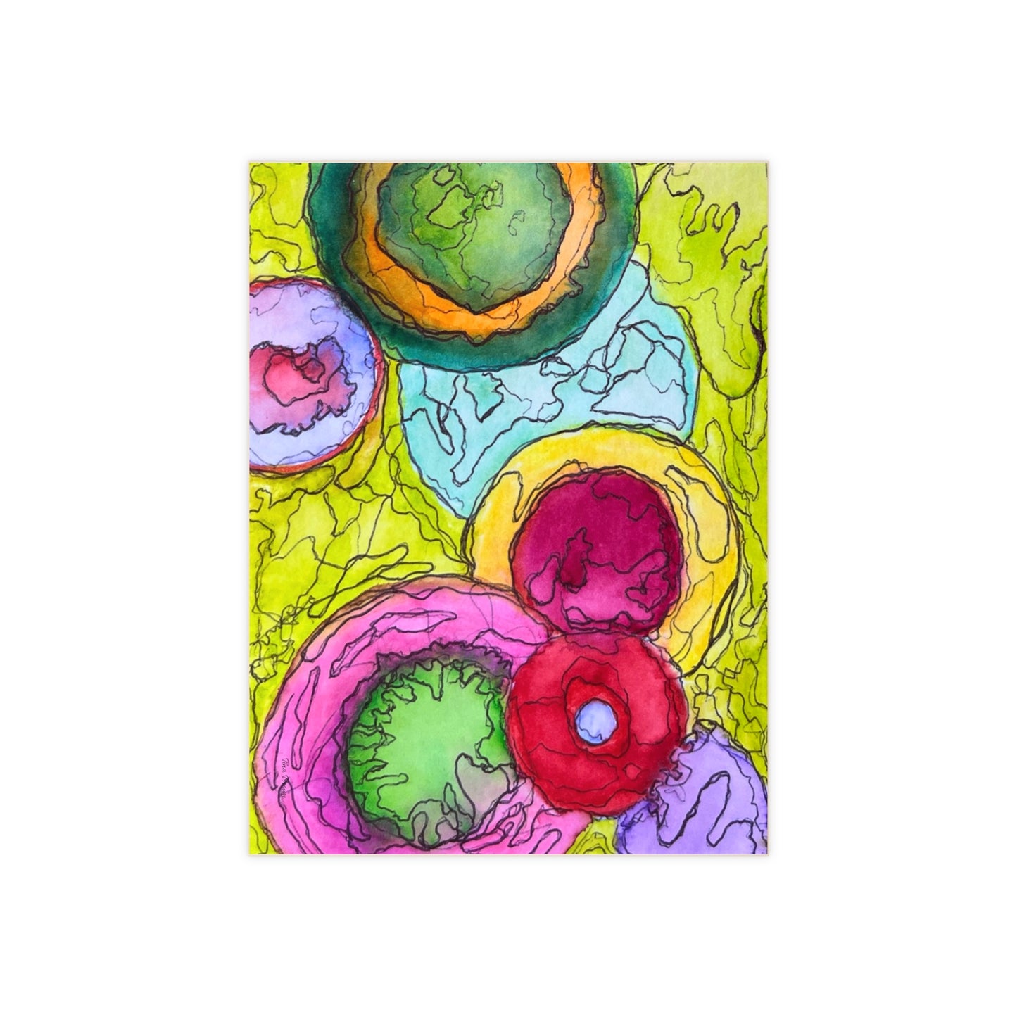 Vibrant Ceramic Art Print Tile