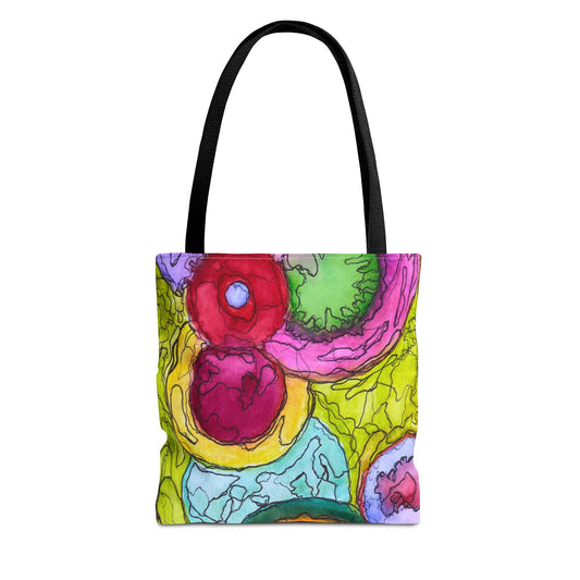 Vibrant Art Tote Bag - Colorful Eco-Friendly Shopping Bag, Beach Bag, Gift Bag, Market Tote, Everyday Carryall