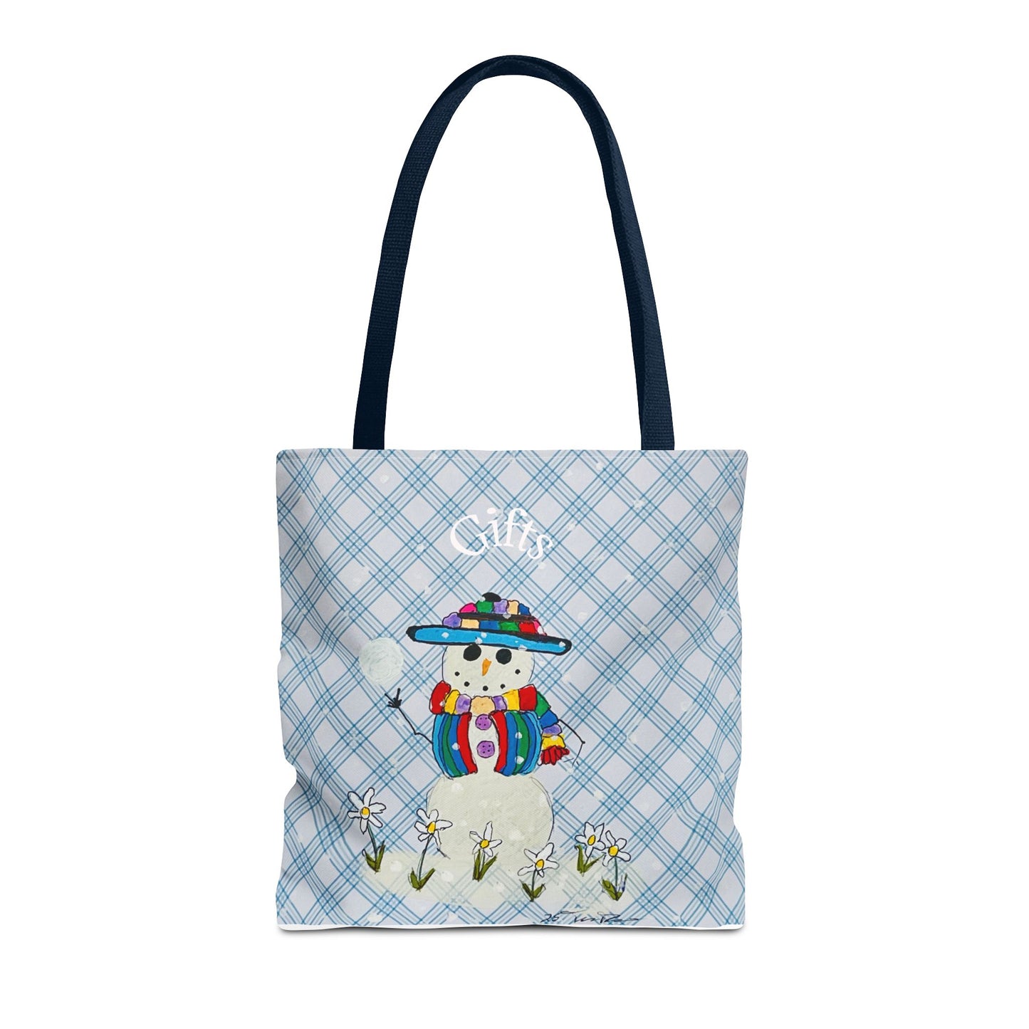 Winter Wonderland Tote Bag, Snowman Gift Bag, Seasonal Shopping Bag, Cute Holiday Carryall, Festive Beach Bag