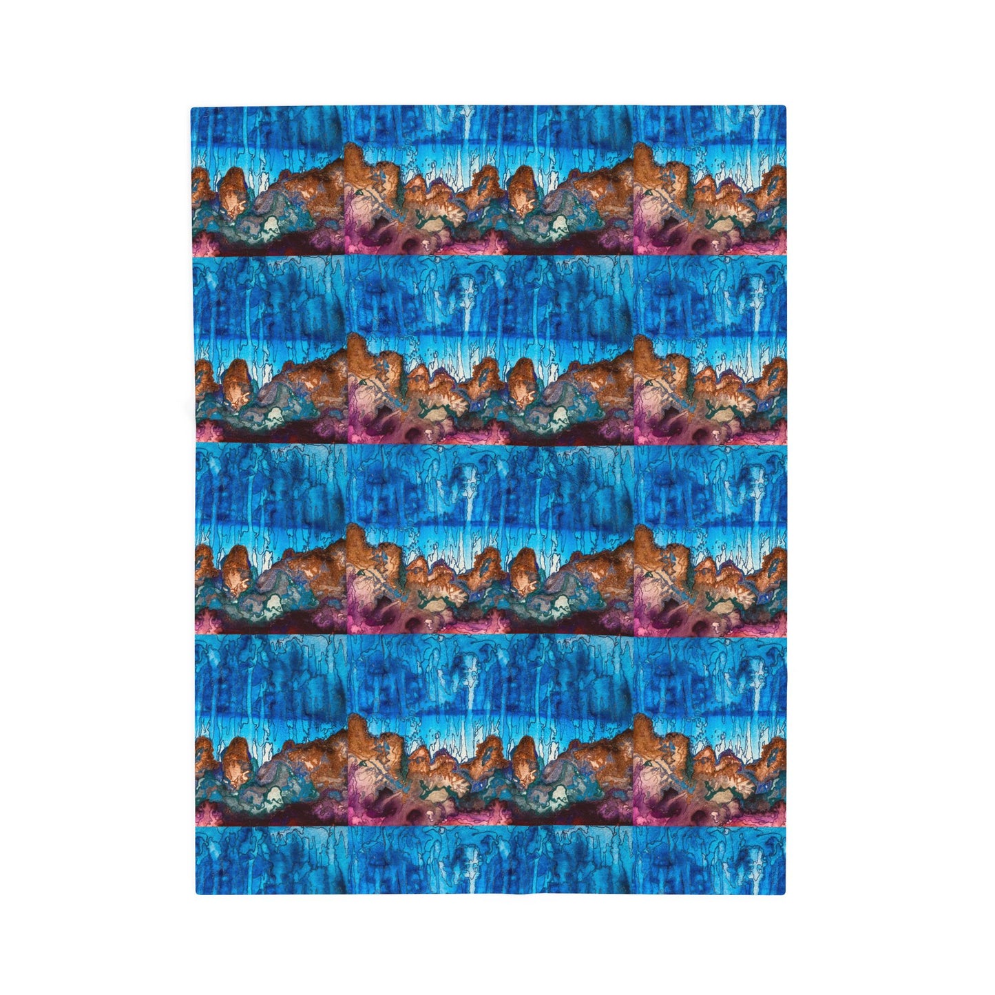 Rainy Days Art Print Velveteen Plush Blanket