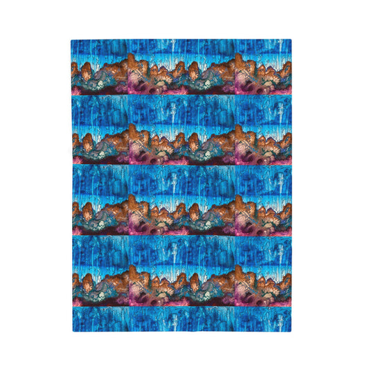 Rainy Days Art Print Velveteen Plush Blanket