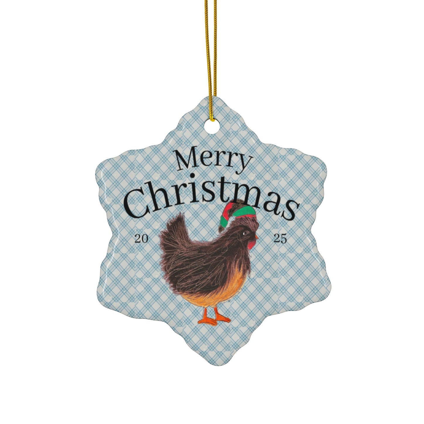 Holiday Chicken Ornament