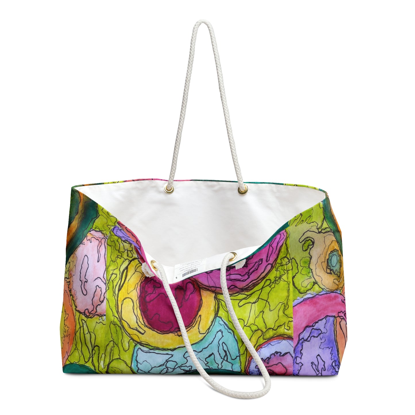 Vibrant Floral Weekender Bag, Travel Tote, Beach Bag, Overnight Bag, Weekend Getaway Essentials, Colorful Luggage