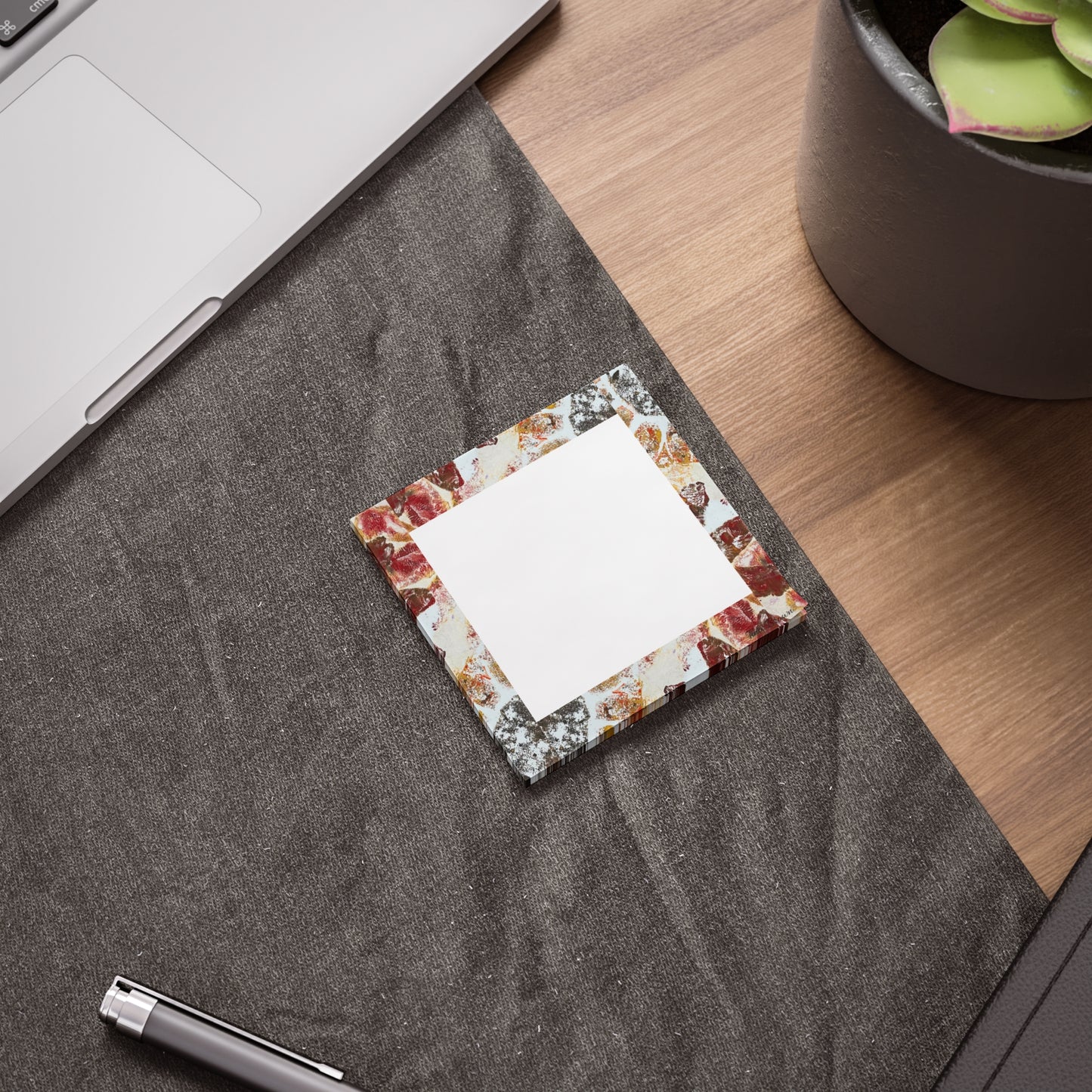 Red and Cream Floral Sticky Notes