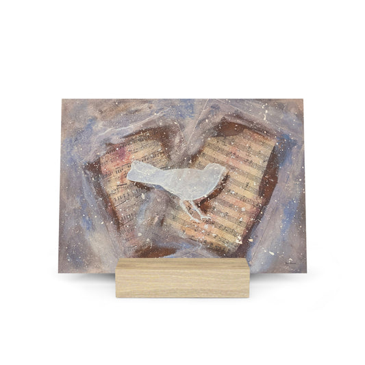 Song Bird Art Print on Stand, Home Decor, Desk Decor, Perfect for Events