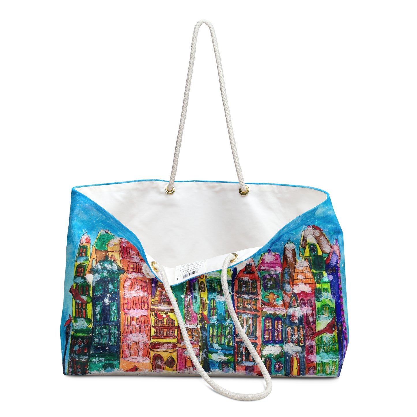 Colorful Cityscape Weekender Bag | Travel Tote, Overnight Bag, Beach Bag, Gift for Travelers, Stylish Accessory