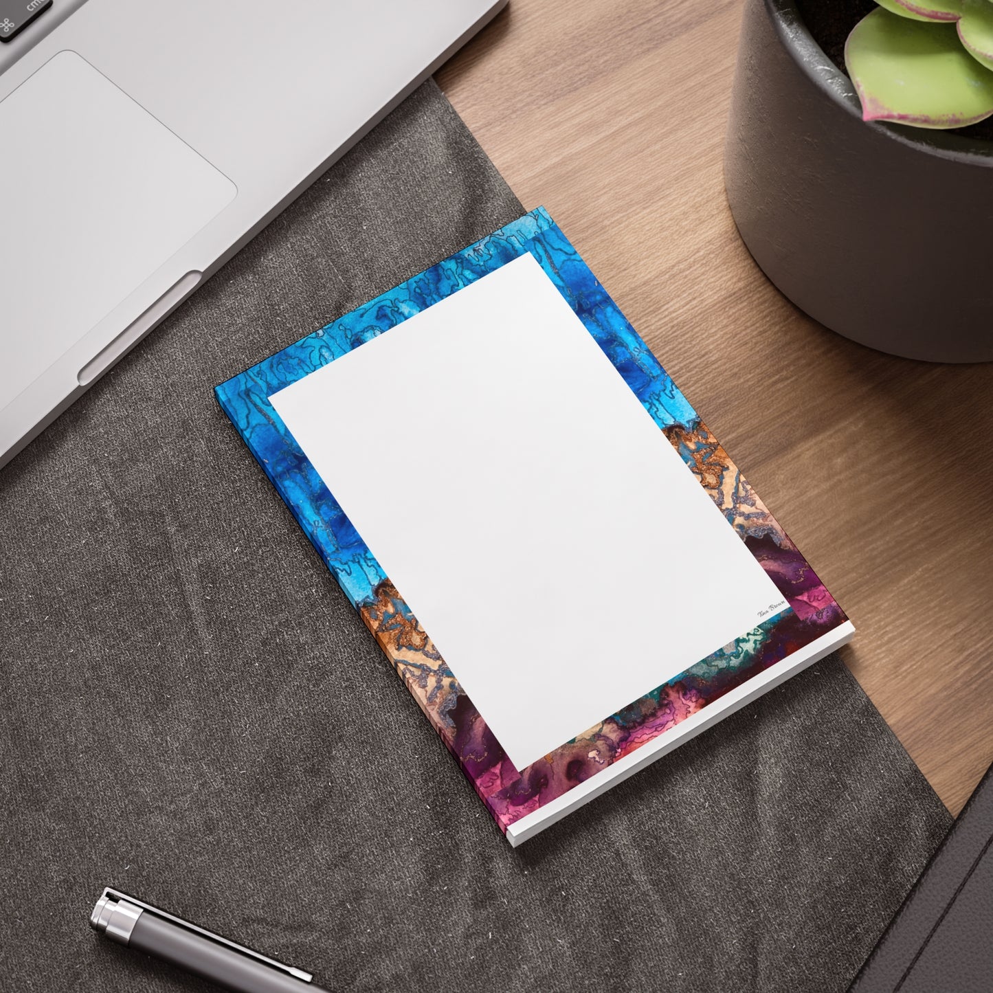 Colorful Desert Rain Abstract Post-it® Note Pads - Vibrant Sticky Notes