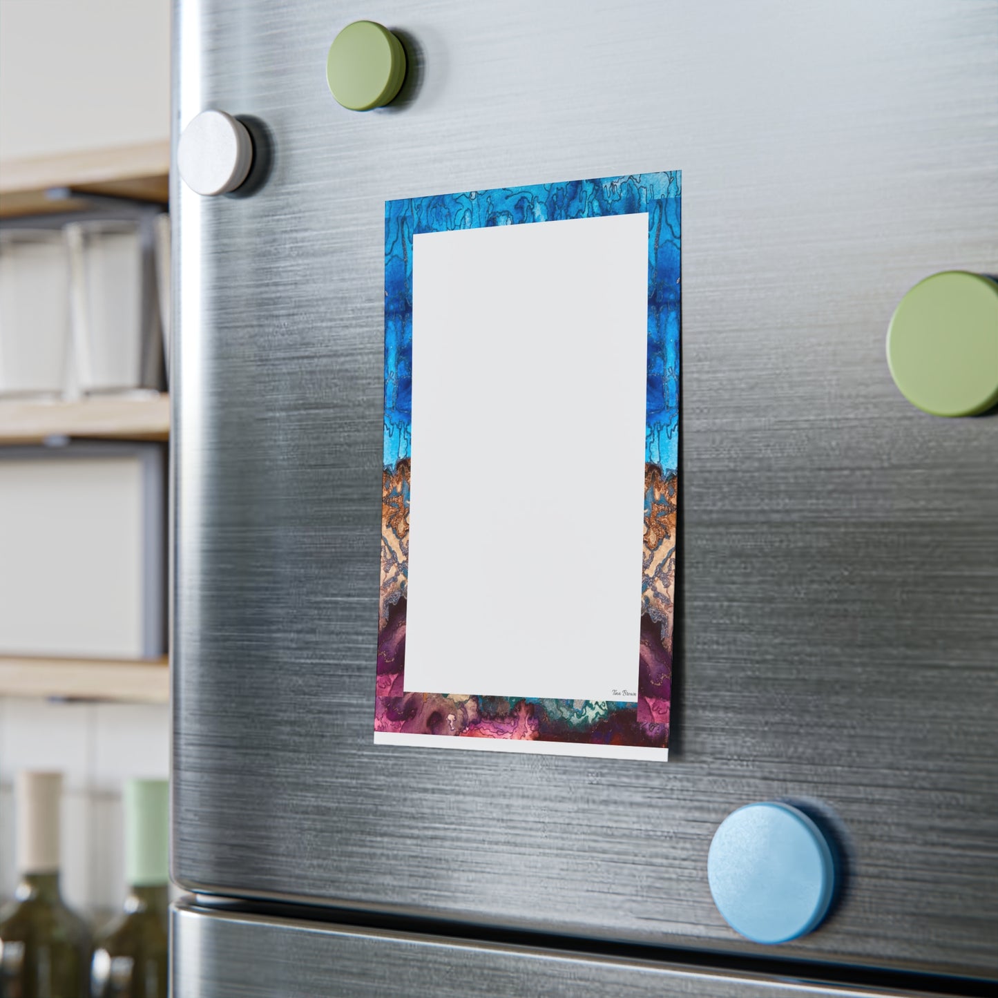 Colorful Desert Rain Abstract Post-it® Note Pads - Vibrant Sticky Notes