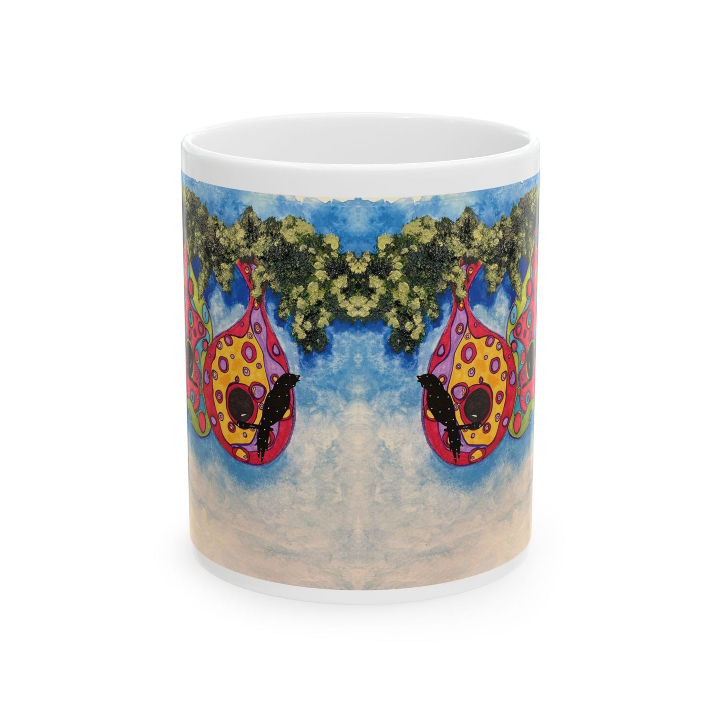 Birdhouse & Butterflies Mug 11oz