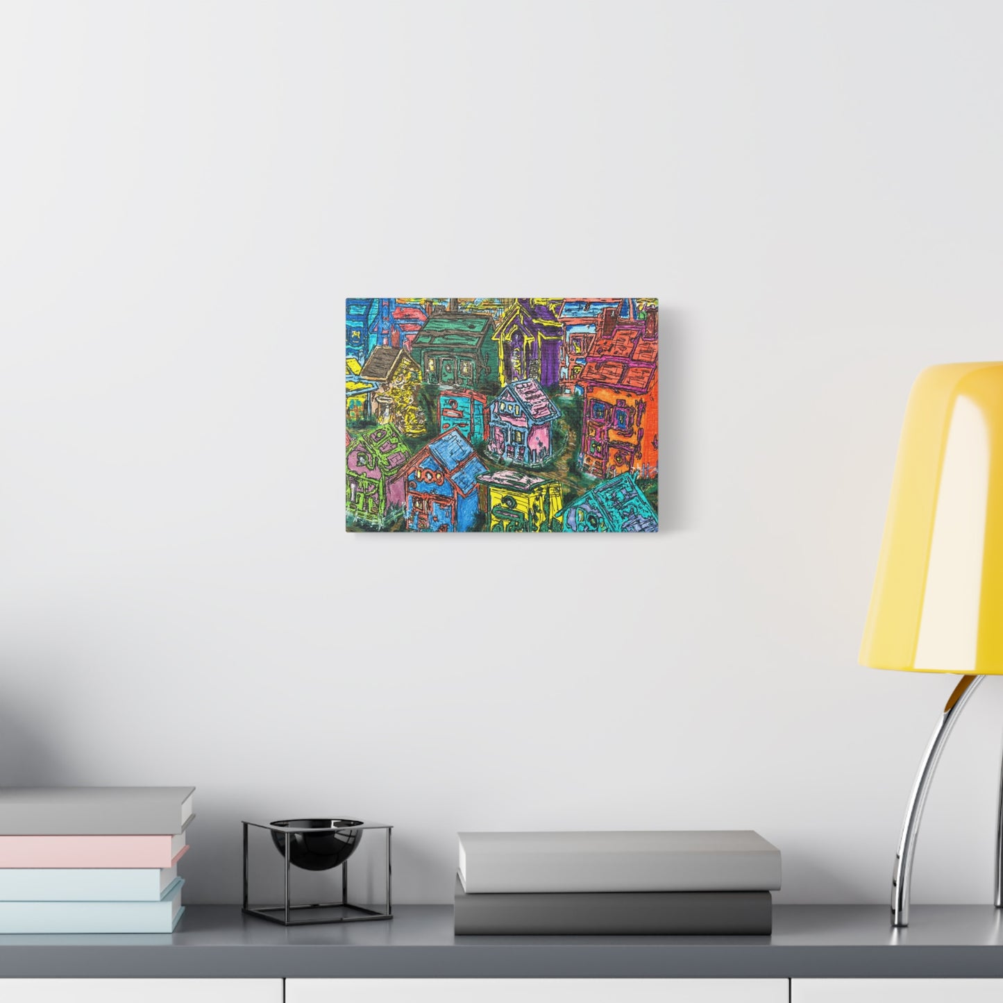 The Village Art Print Matte Canvas, Stretched, 1.25"