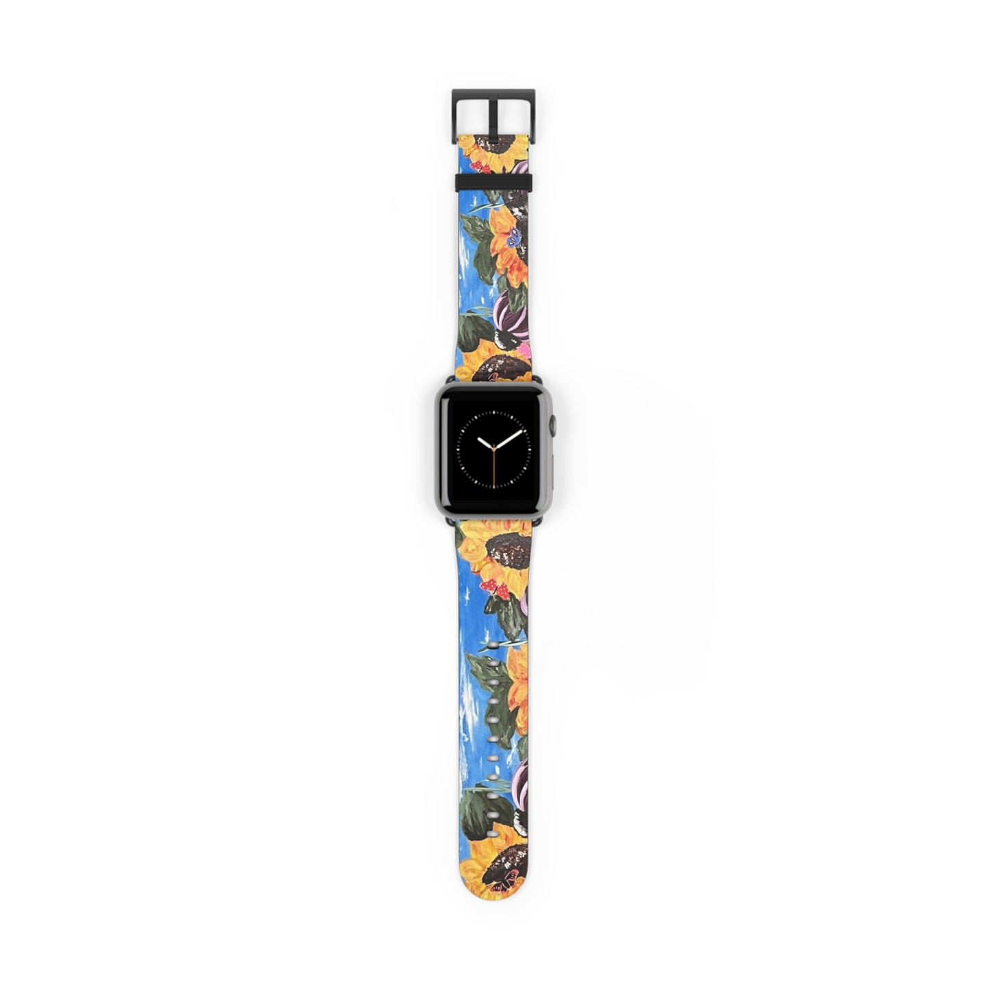 Faux Leather Sunflower Watchband