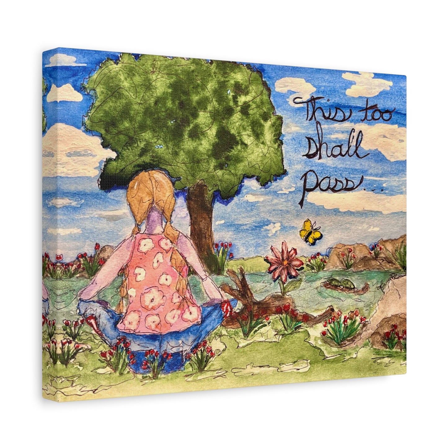 This To Shall Pass Art Print Matte Canvas, Stretched, 1.25"