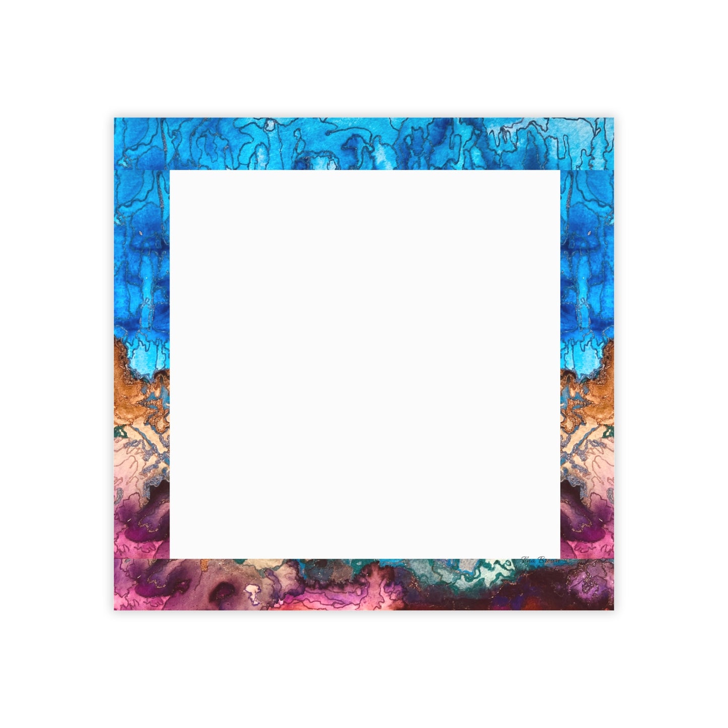 Colorful Desert Rain Abstract Post-it® Note Pads - Vibrant Sticky Notes