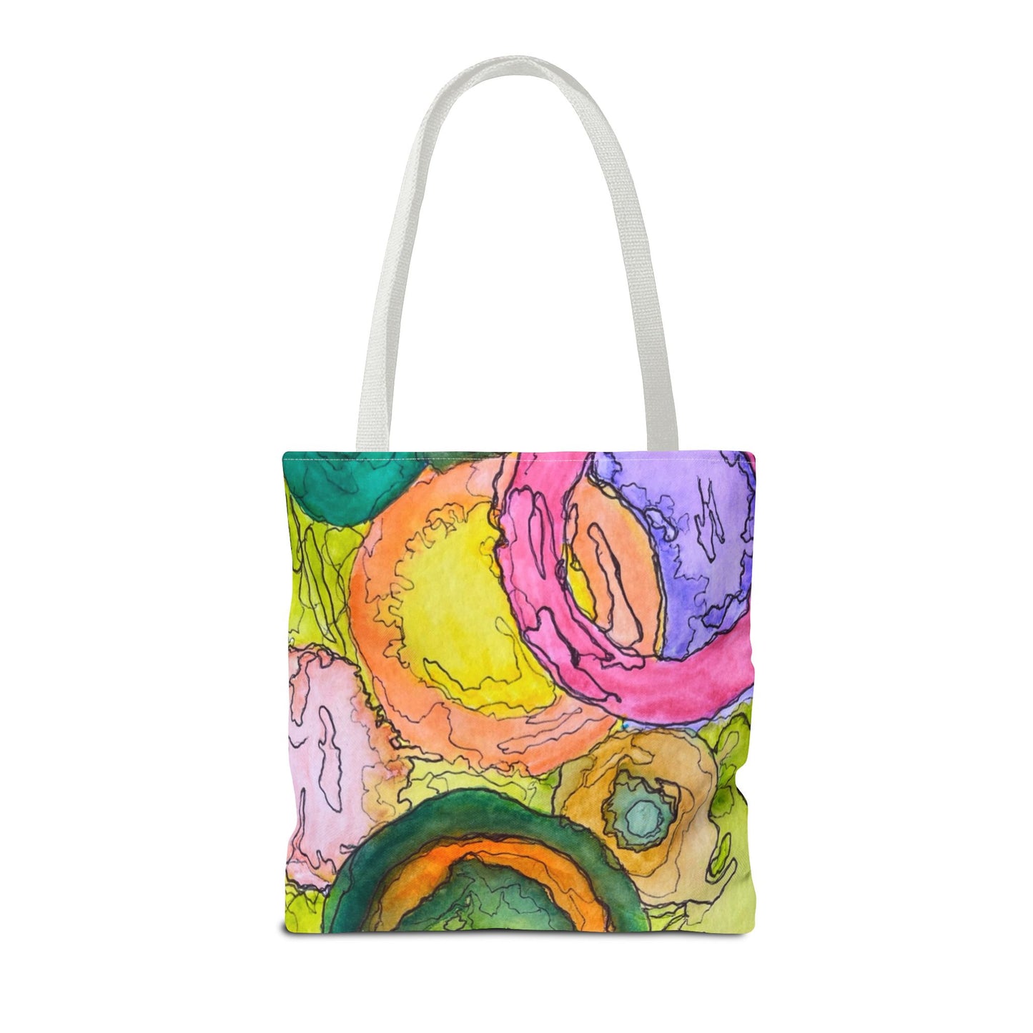 Vibrant Art Tote Bag - Colorful Messenger Bag, Eco-Friendly Shopping Bag,