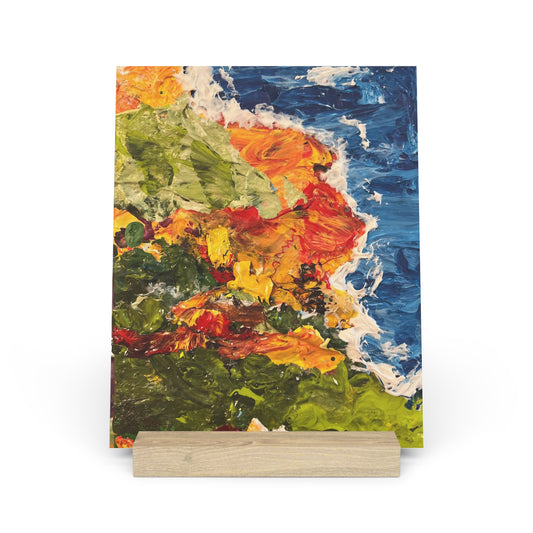 The Cliffs Art Print on Display Board with Stand - Perfect for Home Decor