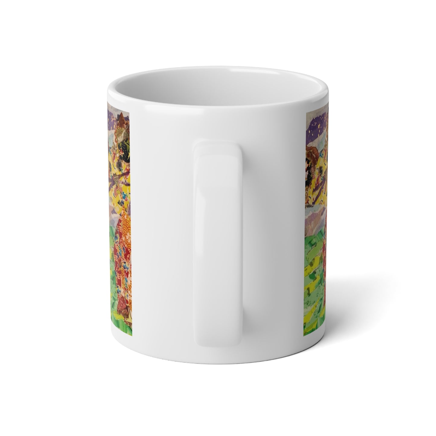 Colorful cat artsy Jumbo Mug, 20oz
