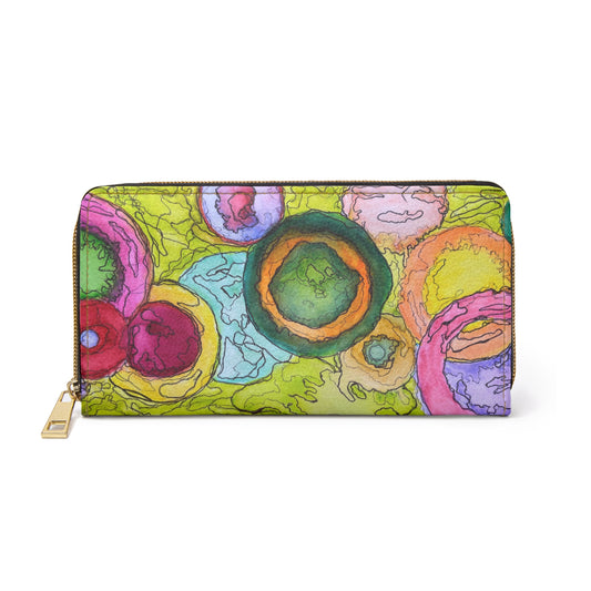Vibrant Zipper Wallet - Colorful Design for Everyday Use, Gifts, Festivals, Travel, Fashion Statement