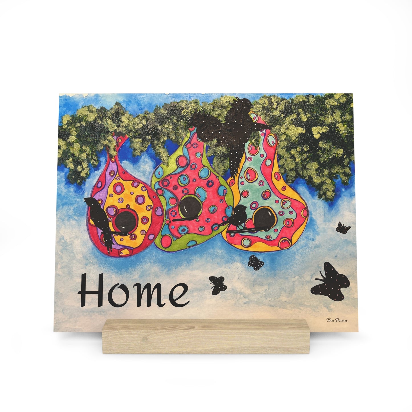 Colorful Home Gallery Board with Stand - Vibrant Decorative Art Display