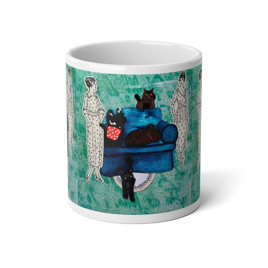 Crazy Cat Lady Artsy Jumbo Mug, 20oz