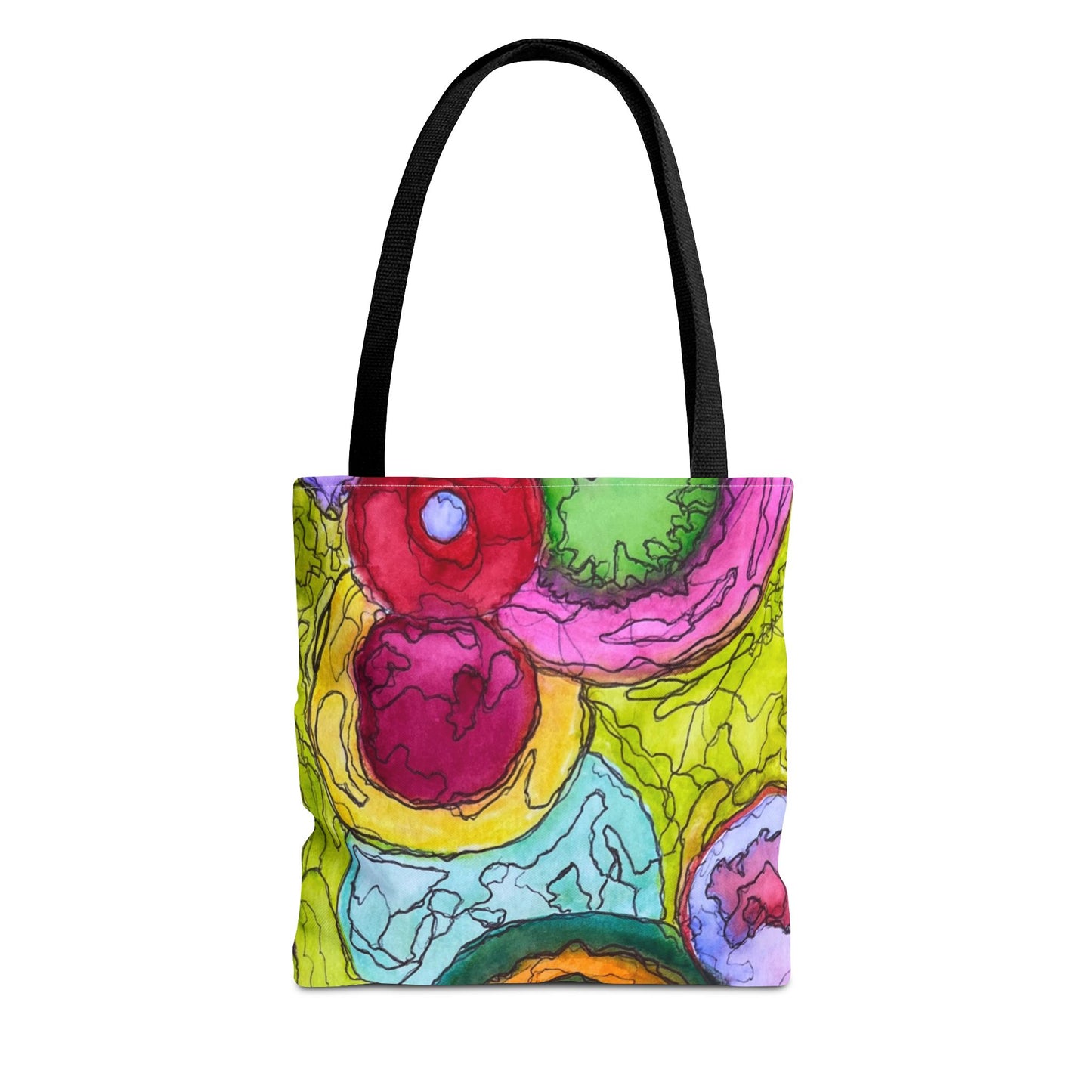 Vibrant Art Tote Bag - Colorful Messenger Bag, Eco-Friendly Shopping Bag,