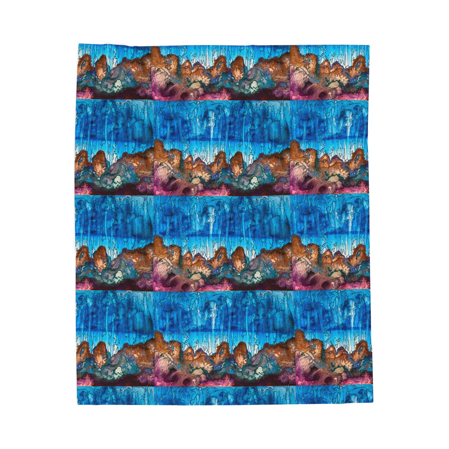 Rainy Days Art Print Velveteen Plush Blanket