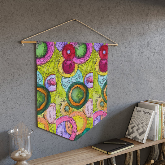 Colorful Pennant Wall Art, Whimsical Home Decor, Vibrant Room Accent, Cheerful Party Banner, Festive Gift Idea, Boho Style