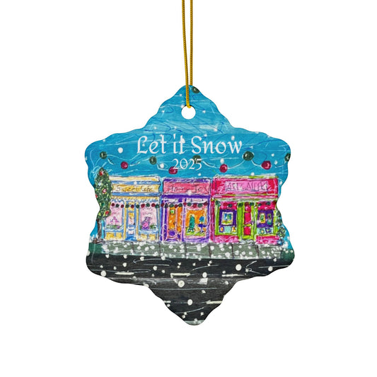 Snowy Village Ornament