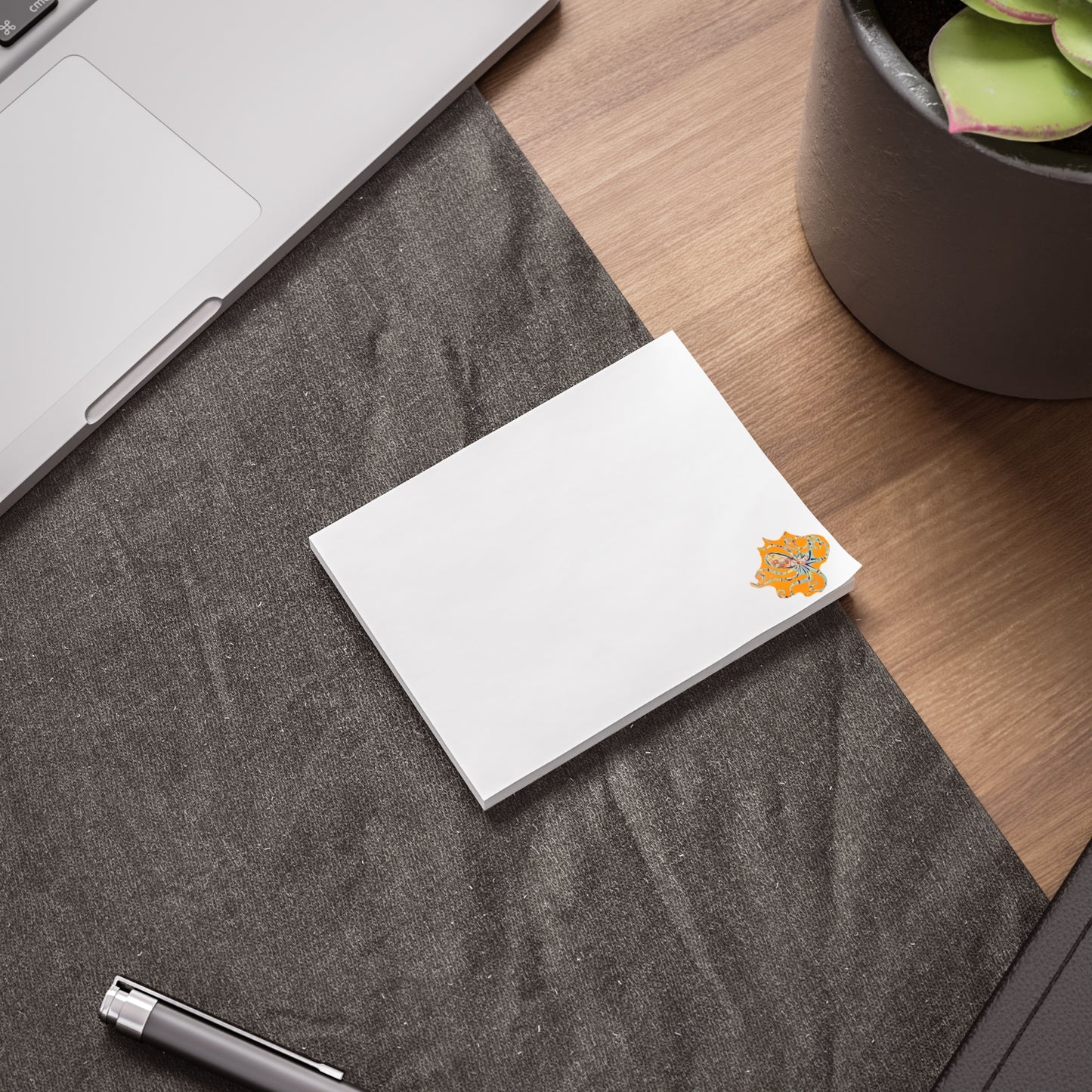 Orange Octopus Sticky Note Pads with Design -