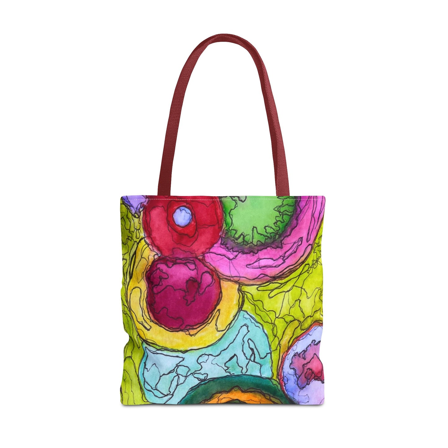 Vibrant Art Tote Bag - Colorful Messenger Bag, Eco-Friendly Shopping Bag,