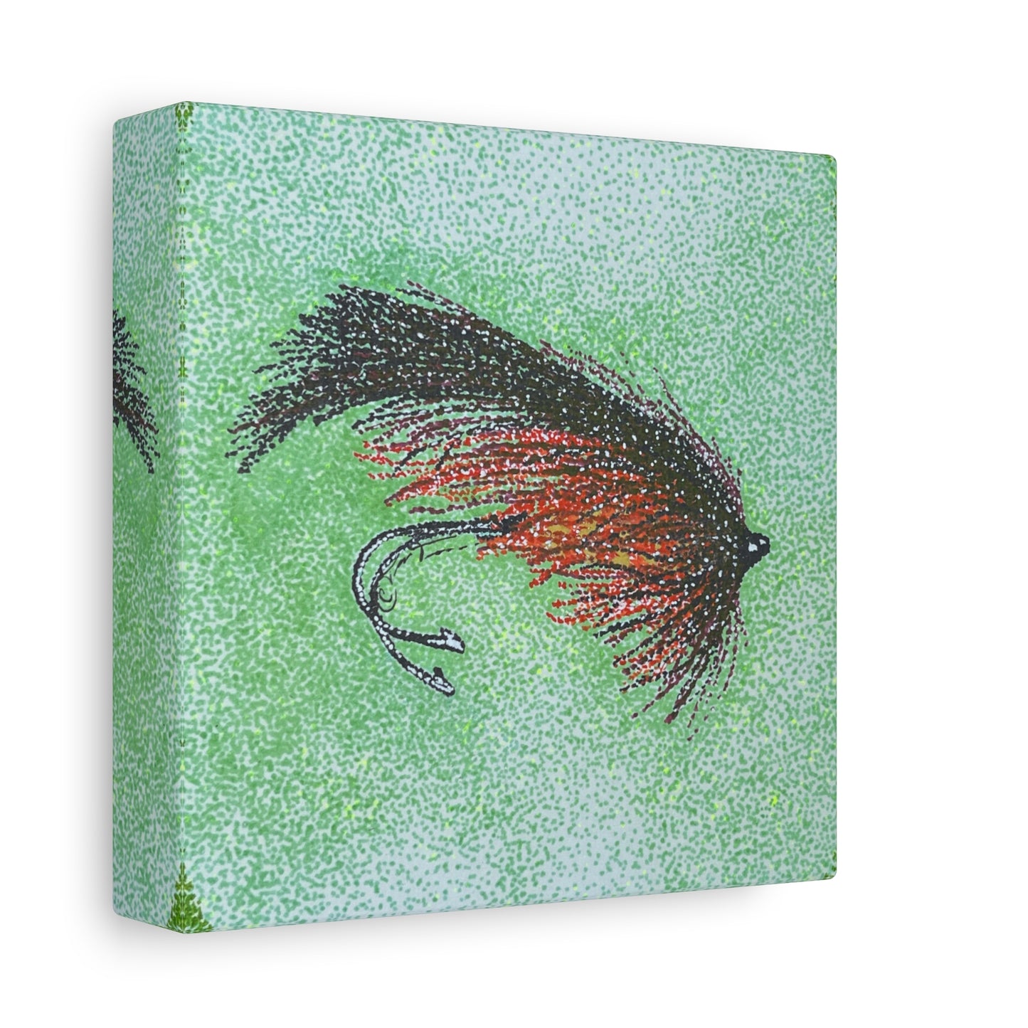 Dry Fly Fishing Lure art print on  Matte Canvas, Stretched, 1.25"