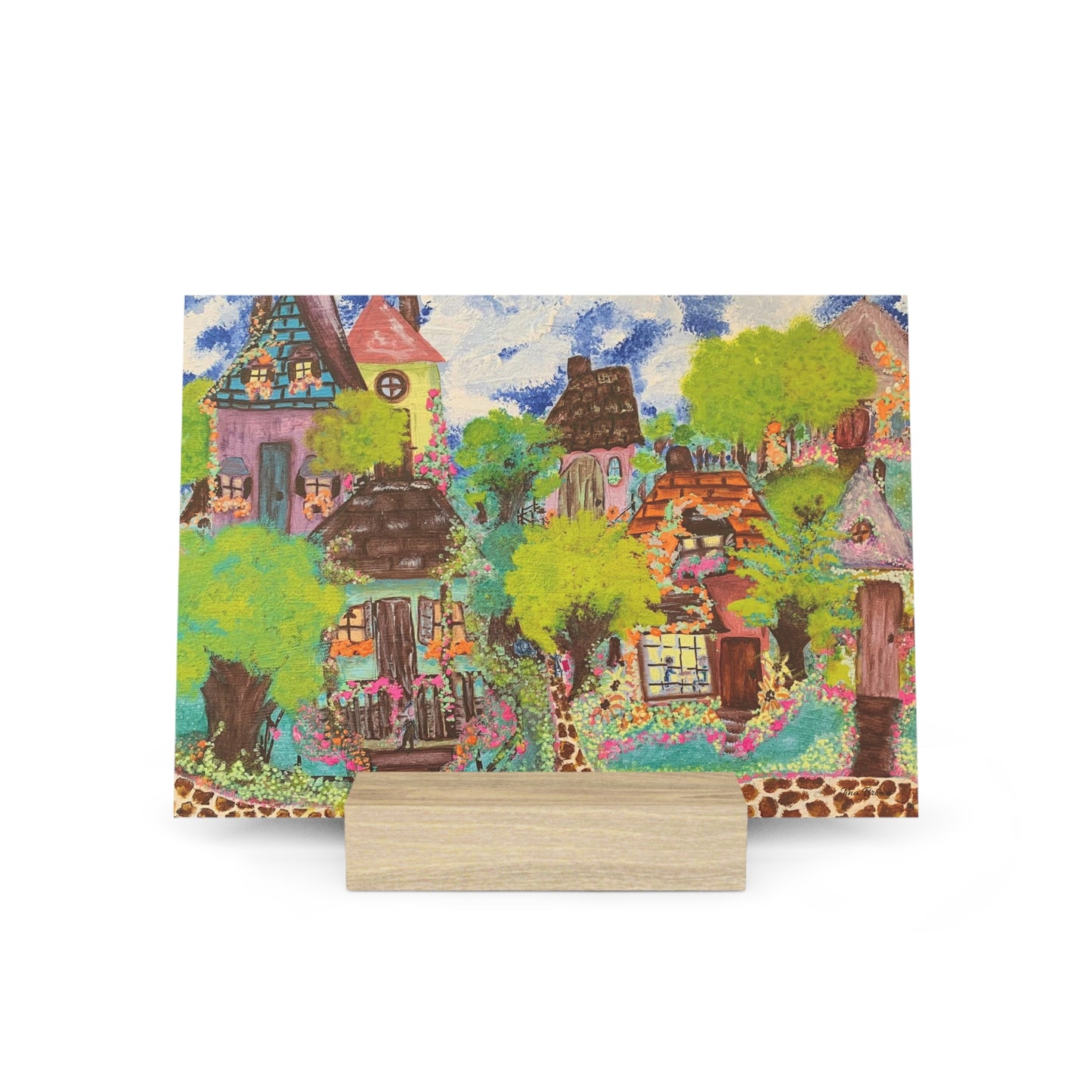 Whimsical art with Stand - Colorful, Creative Gifts, Home Decoration,